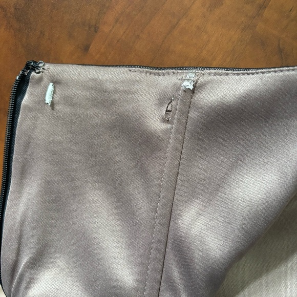 Vintage Size 6 Black and Tan Strapless Padded Mini Dress - Picture 13 of 16